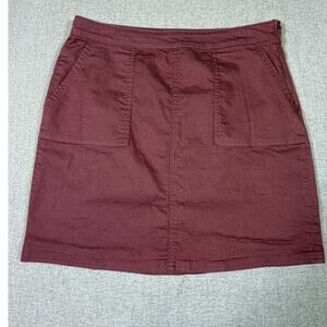 Prana Women's 8 Pink Side Zip A-Line Skirt Stretch Casual Outdoor Travel Casual